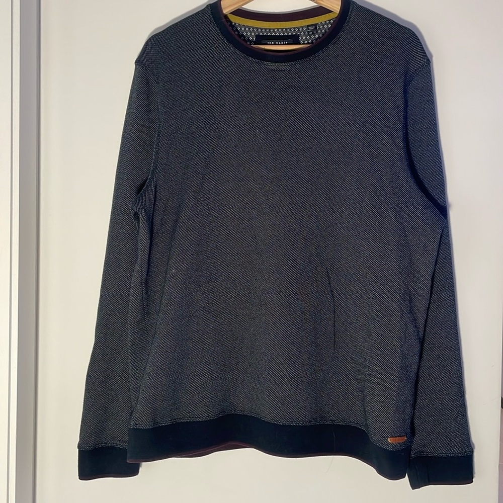 Ted Baker Black and Purple Textured Sweater
